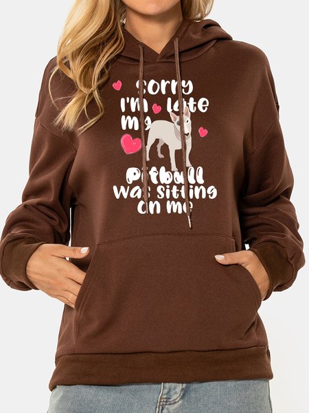 Casual personality pitbull print hooded long-sleeved polyester sweatshirt, Coffee, Hoodies
Casual personality pitbull print hooded long-sleeved polyester sweatshirt, Coffee, Hoodies