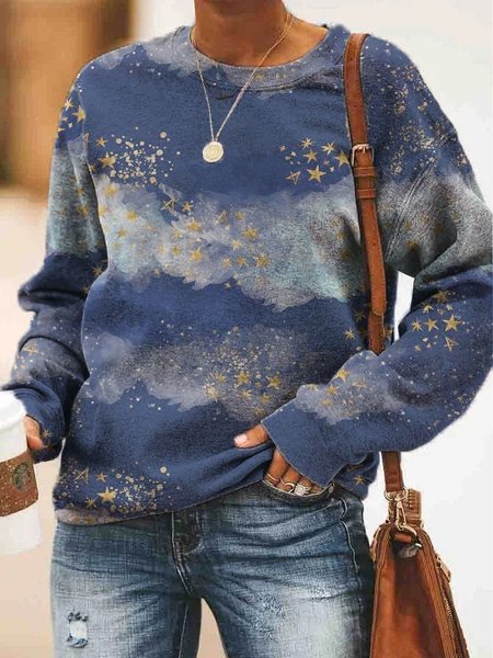 Printed On The Milky Way Of Stars Casual Sweatshirt, Blue, Sweatshirts & Hoodies
Printed On The Milky Way Of Stars Casual Sweatshirt, Blue, Sweatshirts & Hoodies