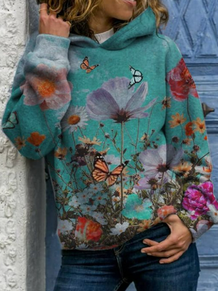 Long sleeve round neck hooded Vintage flower plant butterfly printed sweater top, Sky blue, Sweatshirts & Hoodies
Long sleeve round neck hooded Vintage flower plant butterfly printed sweater top, Sky blue, Sweatshirts & Hoodies