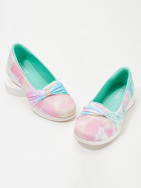 Casual Bow Cutout Flat Shoes, Multicolor, Flats