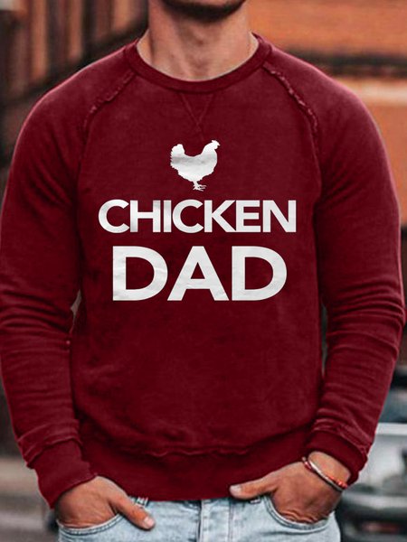 Chicken Dad Men's Sweatshirt, Red, Hoodies&Sweatshirts
