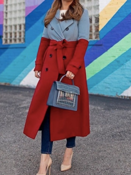 Fall Elegant Lady Mid-weight Non-Stretch Work Formal Date Outerwear, Red-blue, Coats
Fall Elegant Lady Mid-weight Non-Stretch Work Formal Date Outerwear, Red-blue, Coats