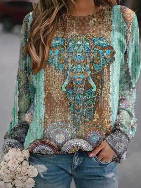 Exquisite Tribal Floral Print Round Neck Sweatshirts, Green, Sweatshirts & Hoodies
Exquisite Tribal Floral Print Round Neck Sweatshirts, Green, Sweatshirts & Hoodies