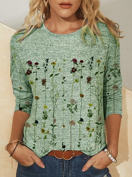 Cotton Shirts & Tops, Green, Tees & T-shirts