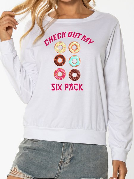 Unocis Donut and Letter Print Round Neck Long-sleeved Cotton-blend Sweatshirt, White, Hoodies
Unocis Donut and Letter Print Round Neck Long-sleeved Cotton-blend Sweatshirt, White, Hoodies