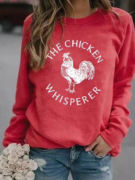 The Chicken Whisperer Women's Casual Loosen Crew Neck Sweatshirt, Red, Hoodies&Sweatshirts
The Chicken Whisperer Women's Casual Loosen Crew Neck Sweatshirt, Red, Hoodies&Sweatshirts