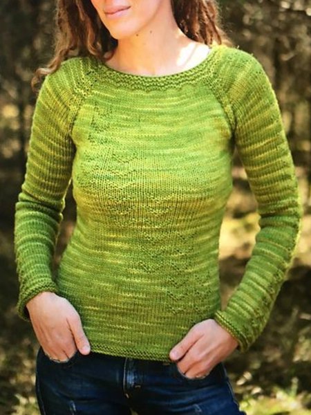 Daily Plain Sweater, As picture, Knitwear & Sweaters