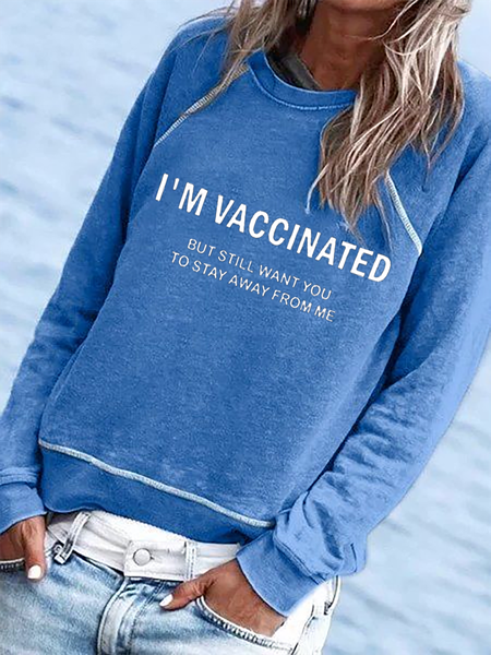 Plus size Casual Long Sleeve Vaccinated Funny Sweatshirt, Blue, Hoodies & Sweatshirts
Plus size Casual Long Sleeve Vaccinated Funny Sweatshirt, Blue, Hoodies & Sweatshirts