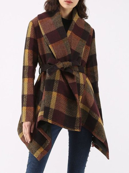 Long Sleeve Elegant Regular Fit Outerwear, As picture, Coats