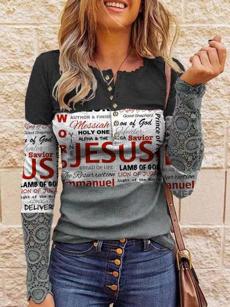 Letter Shirts & Tops, Multicolor, T-Shirts