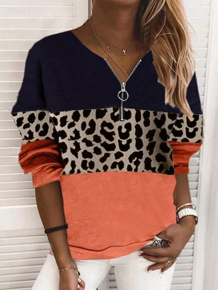 Leopard Color Block Long Sleeve Casual Loosen Sweatshirt, As picture, Hoodies & Sweatshirts
Leopard Color Block Long Sleeve Casual Loosen Sweatshirt, As picture, Hoodies & Sweatshirts