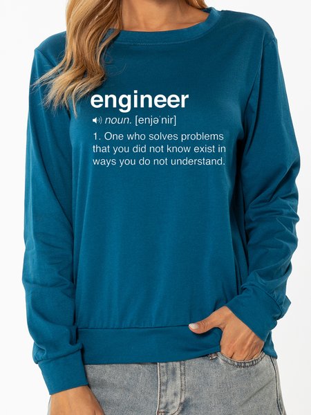 Unocis Letter Print Long-sleeved Hooded Sweatshirt, Blue, Sweatshirts