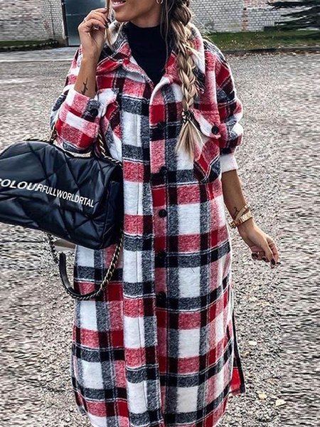 Long sleeved shirt material Vintage Plaid long jacket jacket cardigan women, Red, Coats
Long sleeved shirt material Vintage Plaid long jacket jacket cardigan women, Red, Coats
