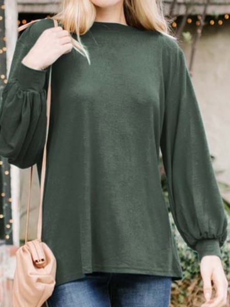 Long sleeve round neck plain no pattern versatile basic T-shirt women, Army green, Tees & T-shirts
Long sleeve round neck plain no pattern versatile basic T-shirt women, Army green, Tees & T-shirts