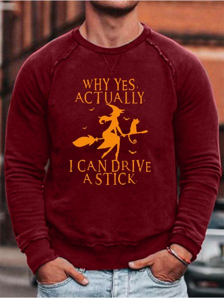 Yes I Can Drive A Stick Sweatshirt, Red, Hoodies&Sweatshirts