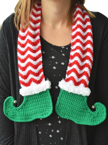 Christmas Shoe Scarf, As picture, Women Scarves & Shawls