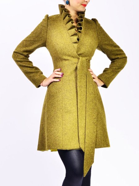 Long Sleeve Plain Elegant Outerwear, Tan, Coats
Long Sleeve Plain Elegant Outerwear, Tan, Coats