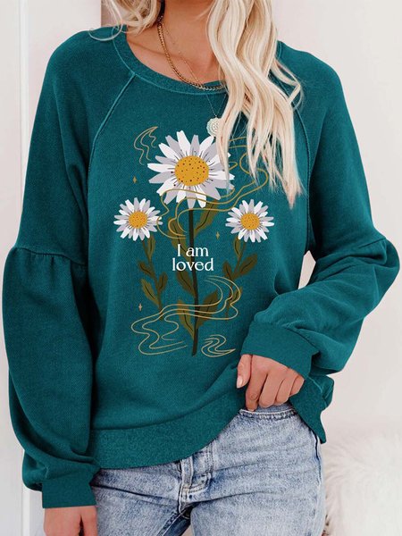 Loosen Sweatshirt, Green, Sweatshirts & Hoodies