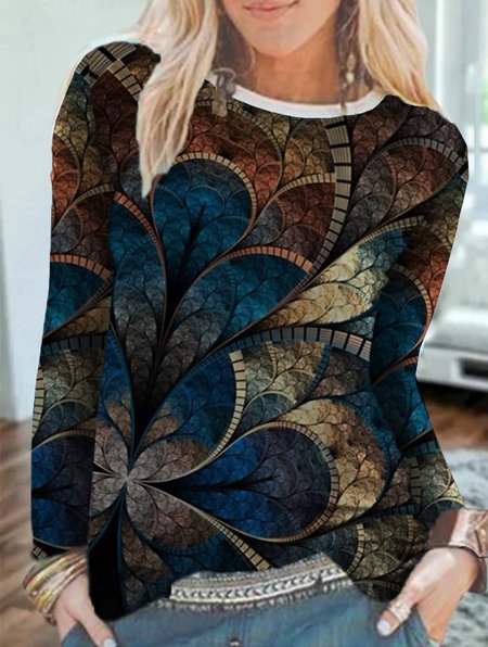 Girocollo Bohemian Top, Come immagine, T-Shirts