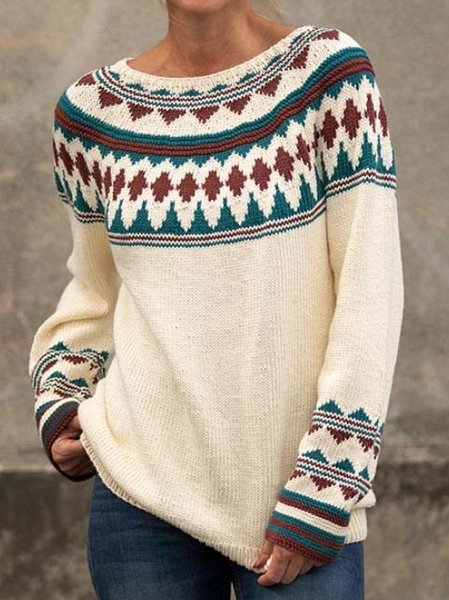 Casual Wool/Knitting Loosen Sweater, Apricot, Sweaters & Cardigans