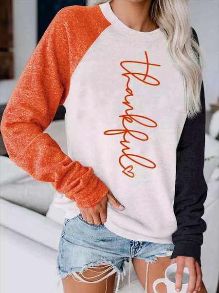 Loosen Letter Simple Sweatshirt, As picture, Hoodies & Sweatshirts