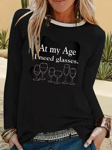 Cotton Shirts & Tops, Black, T-Shirts