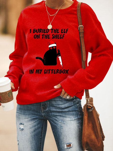 I Buried The Elf On The Shelf In My Litter Box Women‘s Casual Crew Neck Sweatshirts, Red, Hoodies&Sweatshirts
I Buried The Elf On The Shelf In My Litter Box Women‘s Casual Crew Neck Sweatshirts, Red, Hoodies&Sweatshirts