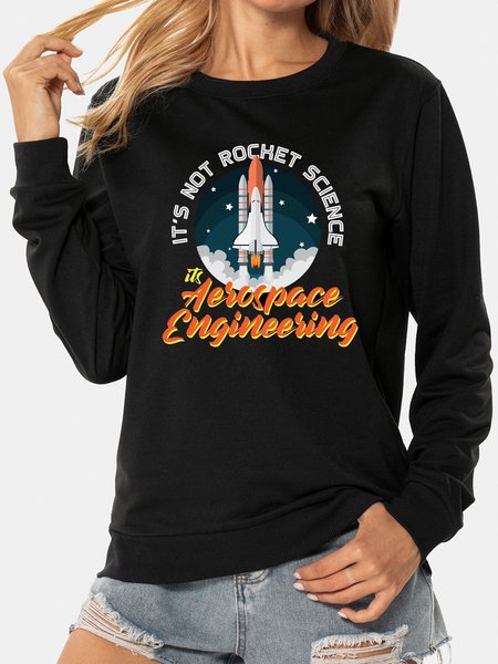 Unocis Fun Space Rocket Sweatshirt, Black, Sweatshirts