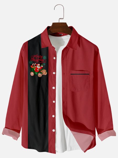 Shirt Collar Casual Shirts & Tops, Red, Men's Floral shirt