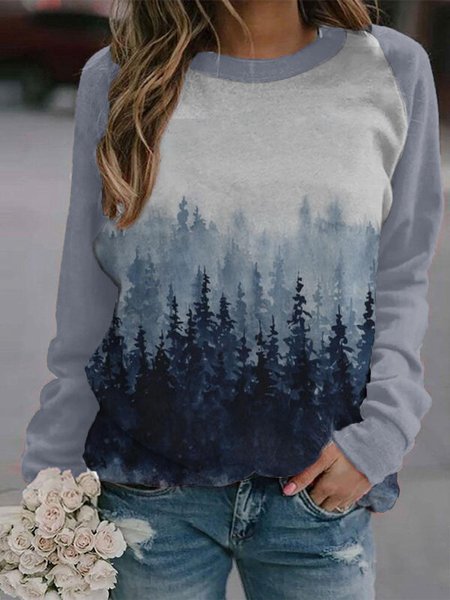 Plants Printed Long Sleeve Crew Neck Sweatshirt, Gray, Sweatshirts & Hoodies
Plants Printed Long Sleeve Crew Neck Sweatshirt, Gray, Sweatshirts & Hoodies