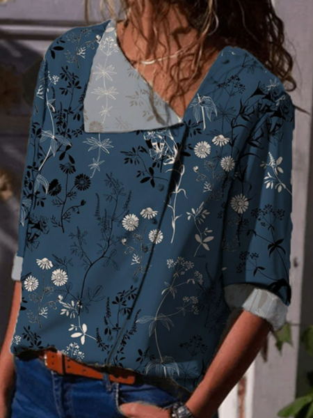 Long sleeved bullet free retro Plant Flower Print Blouse women's shirt, Deep blue, Shirts & Blouses
Long sleeved bullet free retro Plant Flower Print Blouse women's shirt, Deep blue, Shirts & Blouses