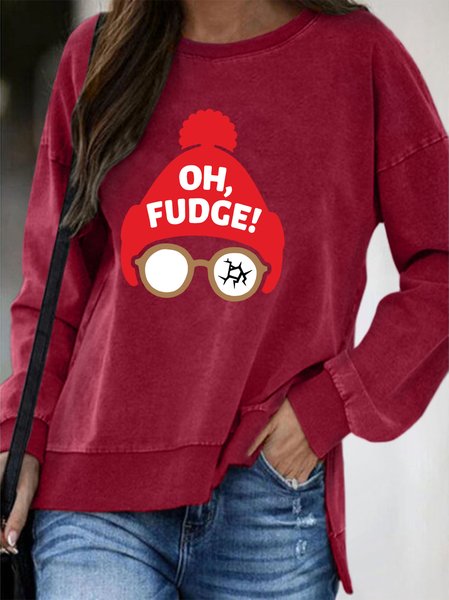 Oh Fudge Women's sweatshirt, Red, Hoodies&Sweatshirts