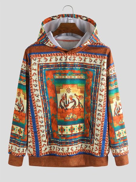 Casual Long Sleeve Sweatshirt, As picture, Men's Sweater