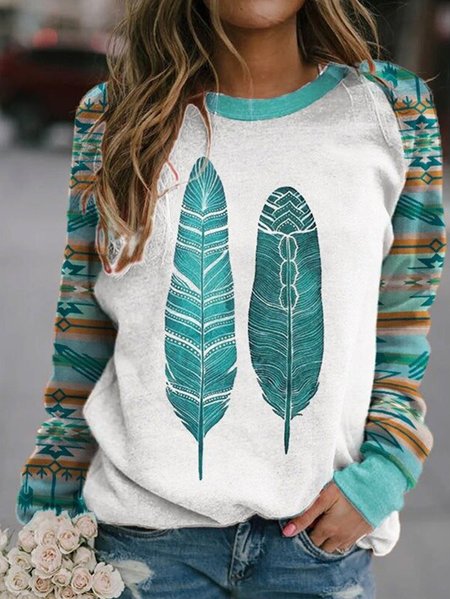 Shirt Sleeve Basics Feather Sweatshirt, Green, Hoodies & Sweatshirts