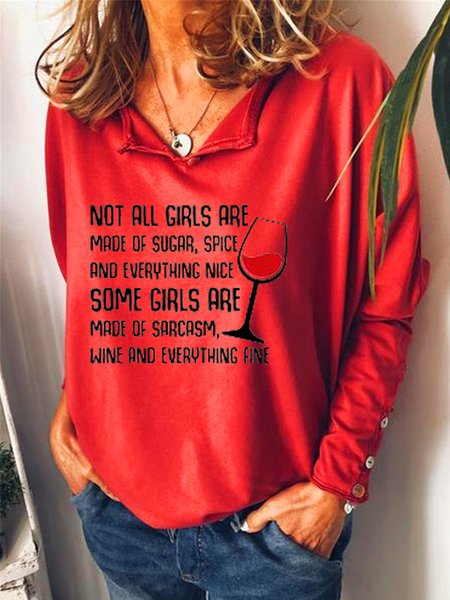 Not All Girls Are Made Of Sugar And Spice And Everything Nice Women‘s Lapel Loosen Sweatshirt, Red, Hoodies&Sweatshirts
Not All Girls Are Made Of Sugar And Spice And Everything Nice Women‘s Lapel Loosen Sweatshirt, Red, Hoodies&Sweatshirts