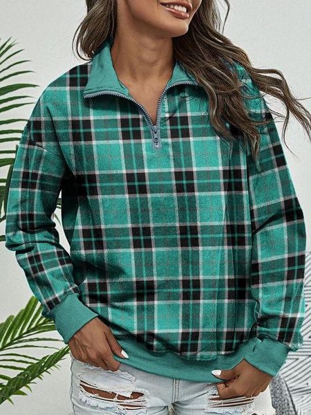 Casual Cotton Blends Checked/Plaid Sweatshirts, Green, Sweatshirts & Hoodies
Casual Cotton Blends Checked/Plaid Sweatshirts, Green, Sweatshirts & Hoodies