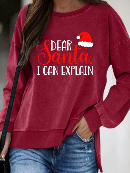 Dear Santa I Can Explain Letter Casual Regular Fit Sweatshirt, Red, Hoodies&Sweatshirts
Dear Santa I Can Explain Letter Casual Regular Fit Sweatshirt, Red, Hoodies&Sweatshirts