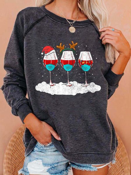 Casual Masked Glasses Christmas Printed Holiday Party Round Neck Sweatshirt, Black-grey, Hoodies & Sweatshirts
Casual Masked Glasses Christmas Printed Holiday Party Round Neck Sweatshirt, Black-grey, Hoodies & Sweatshirts