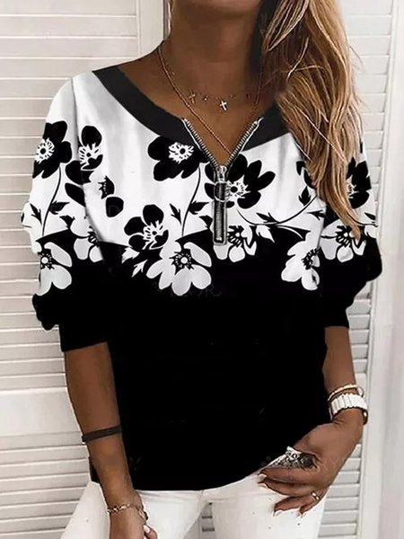 Black Color Block Floral Printed Casual Loosen Sweatshirt, Hoodies & Sweatshirts
Black Color Block Floral Printed Casual Loosen Sweatshirt, Hoodies & Sweatshirts
