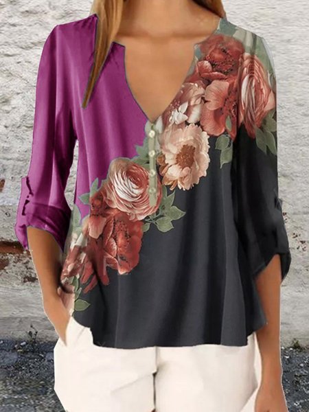 Floreale Multicolore Casuale Dentellato Camicie & Top, Rosa scuro, Blouses & Shirts
Floreale Multicolore Casuale Dentellato Camicie & Top, Rosa scuro, Blouses & Shirts