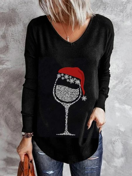 Casuale Maniche Lunghe Scollo a V taglia grande Stampato Top T-shirts, Nero, T-Shirts
Casuale Maniche Lunghe Scollo a V taglia grande Stampato Top T-shirts, Nero, T-Shirts