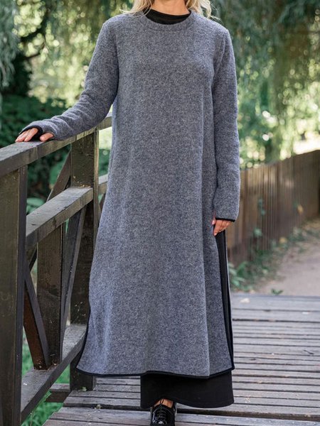 Cotton Dresses, Gray, Maxi Dresses