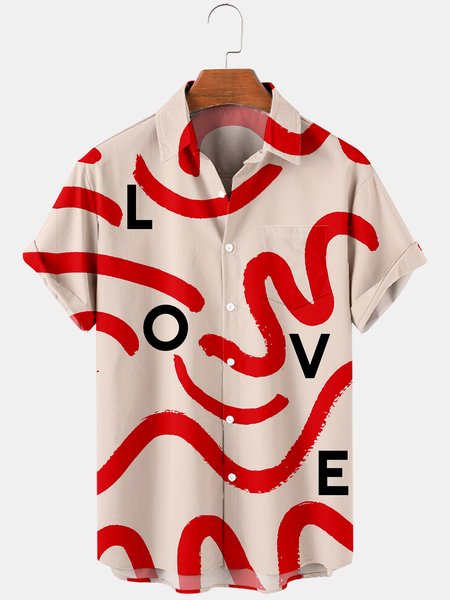 Mens Christmas Love Printed Casual Breathable Short Sleeve Shirts, Pink, Men's Floral shirt
Mens Christmas Love Printed Casual Breathable Short Sleeve Shirts, Pink, Men's Floral shirt