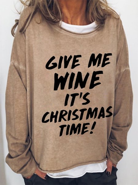 Give Me Wine It's Christmas Time Casual Sweatshirts, Light brown, Hoodies&Sweatshirts
Give Me Wine It's Christmas Time Casual Sweatshirts, Light brown, Hoodies&Sweatshirts