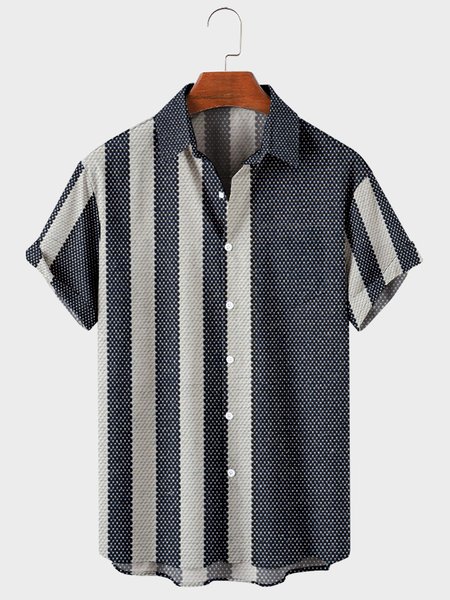 Mens Striped Print Chest Pocket Round Hem Loose Short Sleeve Shirts, Blue, Men's Floral shirt
Mens Striped Print Chest Pocket Round Hem Loose Short Sleeve Shirts, Blue, Men's Floral shirt