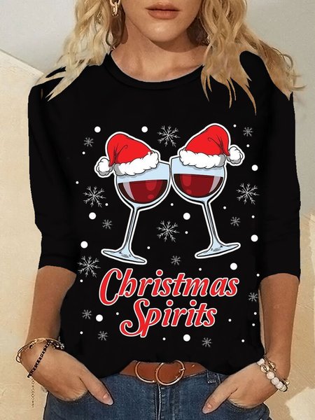 Natale natale Maniche Lunghe Girocollo taglia grande Stampato Top T-shirts, Nero, T-Shirts
Natale natale Maniche Lunghe Girocollo taglia grande Stampato Top T-shirts, Nero, T-Shirts