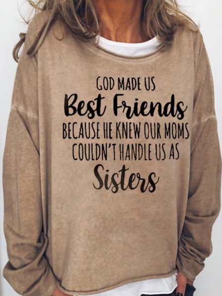 God Made Us Best Friends Funny Casual Casual Sweatshirt, Light brown, Hoodies&Sweatshirts
God Made Us Best Friends Funny Casual Casual Sweatshirt, Light brown, Hoodies&Sweatshirts