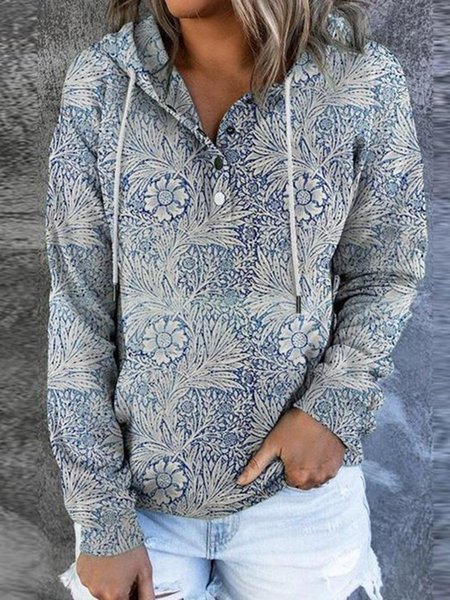 Floral Leaves Printed Casual Vintage Hooded Sweatshirt, Blue, Hoodies & Sweatshirts
Floral Leaves Printed Casual Vintage Hooded Sweatshirt, Blue, Hoodies & Sweatshirts