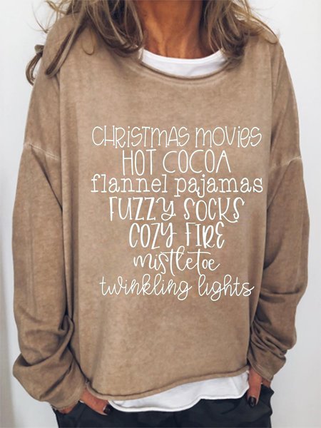 Christmas Movies Printed Round Neck Sweatshirt, Light brown, Hoodies&Sweatshirts
Christmas Movies Printed Round Neck Sweatshirt, Light brown, Hoodies&Sweatshirts