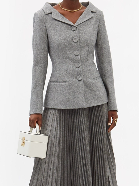 Fall Elegant Mid-weight Non-Stretch Work Formal Long sleeve Outerwear, Gray, Blazers
Fall Elegant Mid-weight Non-Stretch Work Formal Long sleeve Outerwear, Gray, Blazers